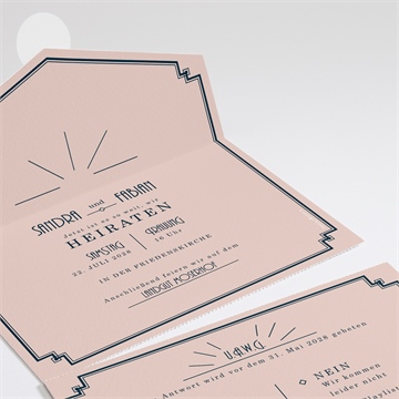 Hochzeitseinladung art-déco design - Vue 2