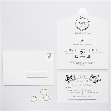 Hochzeitseinladung retro chic - Vue 3