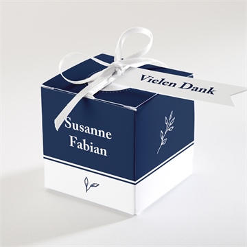 Geschenkbox Hochzeit schick in blau