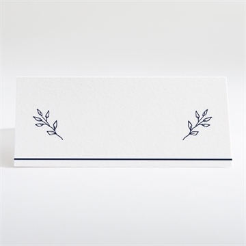 Tischkarte Hochzeit schick in blau - Tischkarte Rückseite