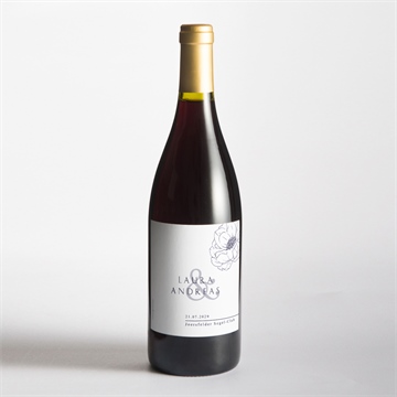 Flaschenetikett Hochzeit pfingstrose - vue 2