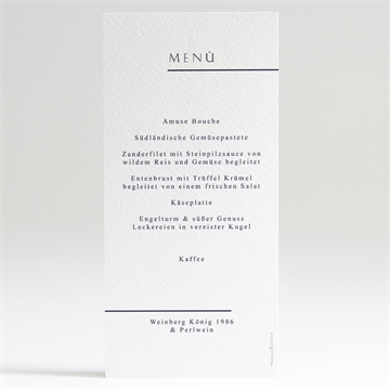 Menükarte Hochzeit pfingstrose - Vue 2