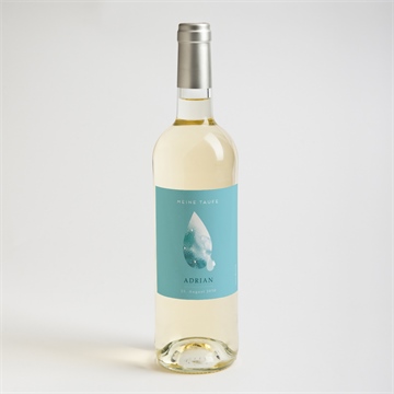 Flaschenetikett Taufe wassertropfen - Vue 2