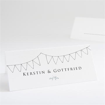 Tischkarte Hochzeit blätterkranz mit farbenspiel