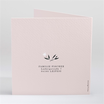 Einladung Taufe ring der natur rosa - vue 4