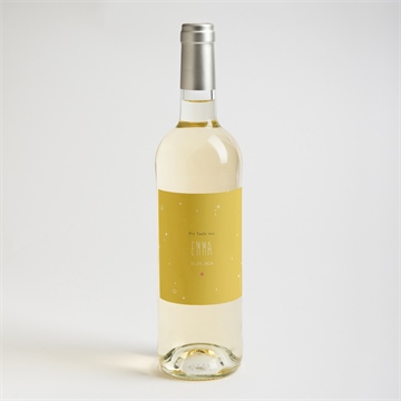 Flaschenetikett Taufe unser star gelb - Vue 2