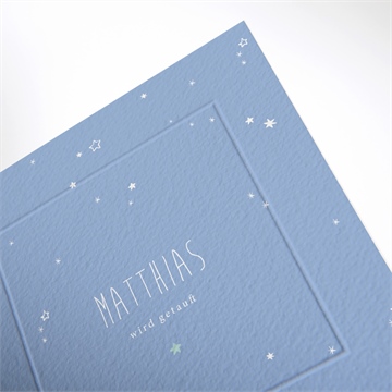 Einladung Taufe unser star blau - vue 2