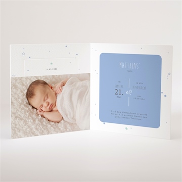 Einladung Taufe unser star blau - vue 3