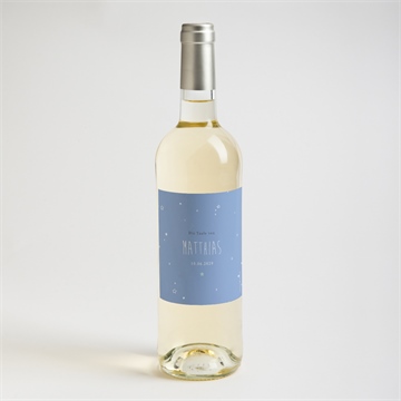 Flaschenetikett Taufe unser star blau - Vue 2