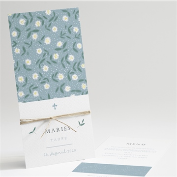 Menükarte Taufe gänseblümchen