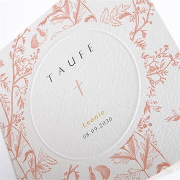 Einladung Taufe vintage natur - vue 2