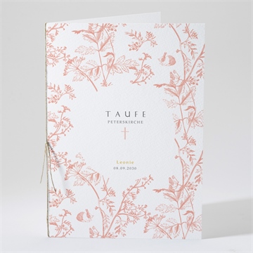 Kirchenheft Taufe vintage natur