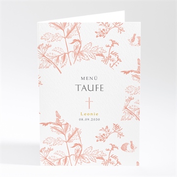 Menükarte Taufe vintage natur