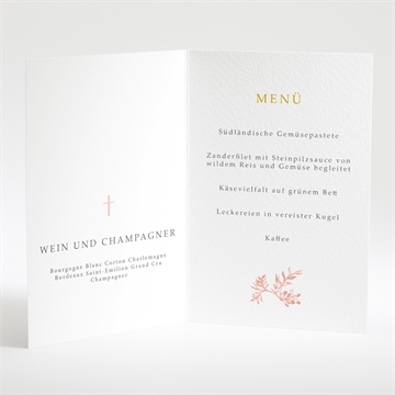 Menükarte Taufe vintage natur - Intérieur du menu