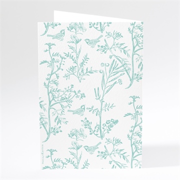 Menükarte Taufe vintage vogel - Dos du menu