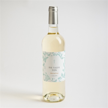 Flaschenetikett Taufe vintage vogel - Vue 2