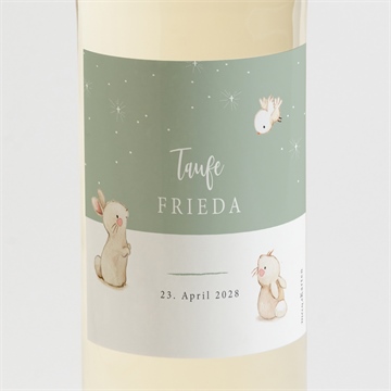 Flaschenetikett Taufe segen