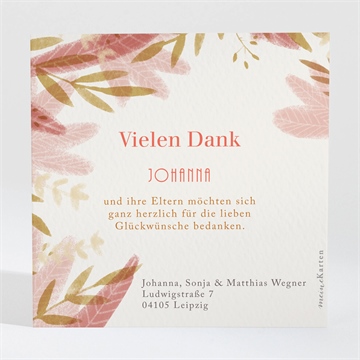 Dankeskarte Geburt herbst