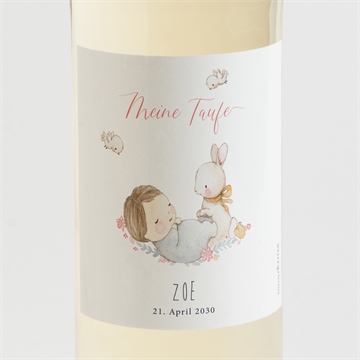 Flaschenetikett Taufe lullaby