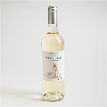 Flaschenetikett Taufe mein rehkitz - Vue 2