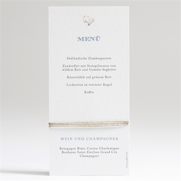 Menükarte Taufe zarte illustration - Dos du menu