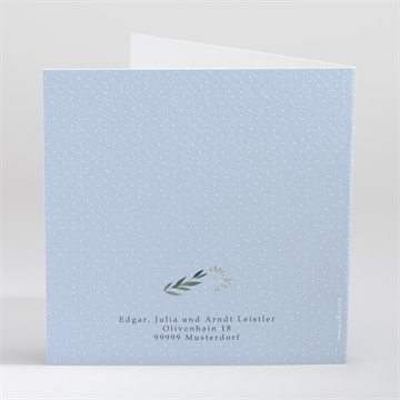 Einladung Kommunion zartes blau - vue 4