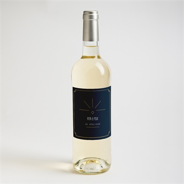 Flaschenetikett Hochzeit art déco - vue 2