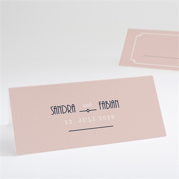Tischkarte Hochzeit art-déco design