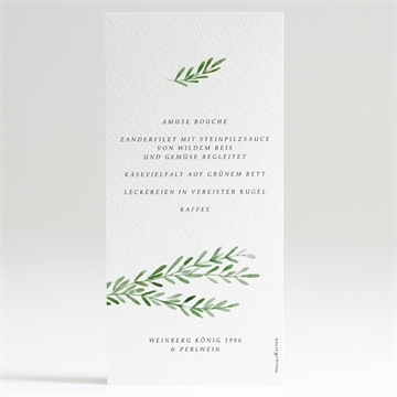 Menükarte Hochzeit feiner lorbeer - Vue 2