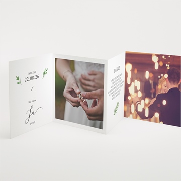 Dankeskarte Hochzeit feiner lorbeer - vue 2