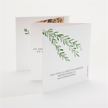 Dankeskarte Hochzeit feiner lorbeer - vue 3