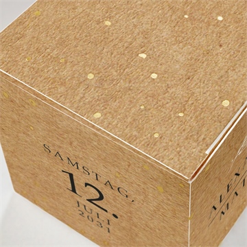 Geschenkbox Hochzeit romanze - gold - Vue 2