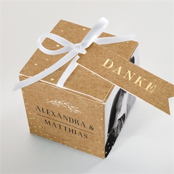 Geschenkbox Hochzeit romanze - gold - Vue 4