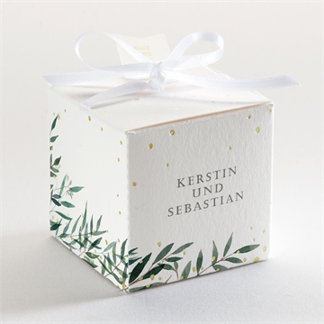 Geschenkbox Hochzeit olivenzweig - gold - Vue 3