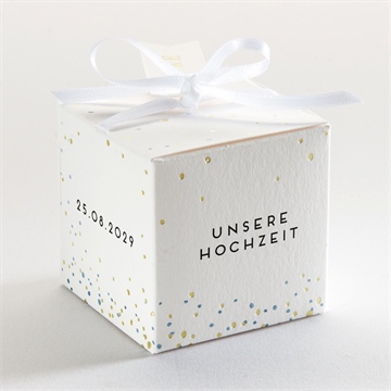Geschenkbox Hochzeit goldkonfetti - Vue 3
