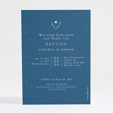 Einladung Taufe sternenporträt - Sicht 4