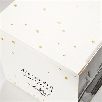 Geschenkbox Hochzeit schick mit schleife - gold - Vue 2