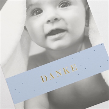 Dankeskarte Geburt im traum - gold - Vue 3