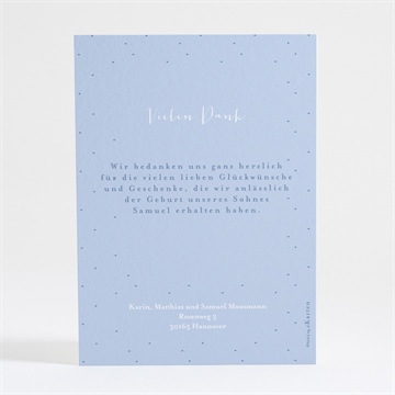 Dankeskarte Geburt im traum - gold - Vue 4