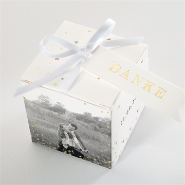 Geschenkbox Hochzeit hochzeitspaar - gold - Vue 4