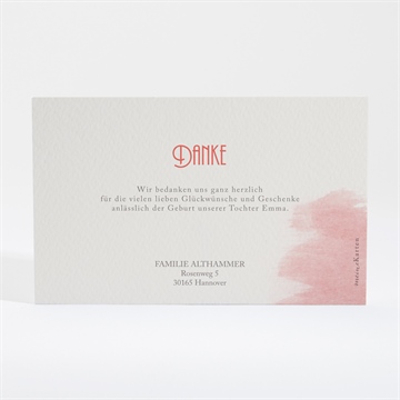 Dankeskarte Geburt pinselstrich - kupfer - Vue 4