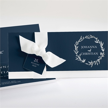 Hochzeitseinladung mineralblau