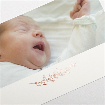 Dankeskarte Geburt verkupferte blätter - vue 3