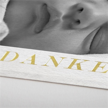 Dankeskarte Geburt goldblatt - gold - Vue 2