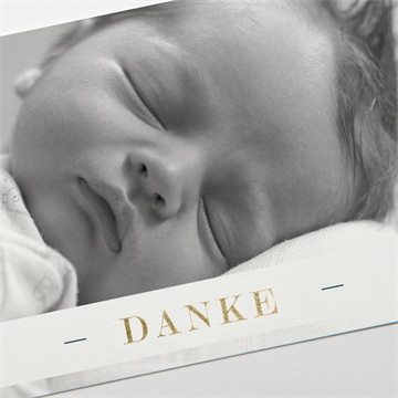 Dankeskarte Geburt goldblatt - gold - Vue 3