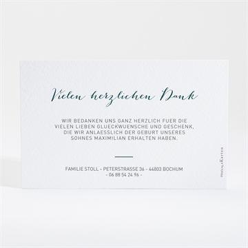 Dankeskarte Geburt goldblatt - gold - Vue 4