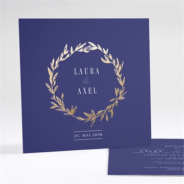 Hochzeitseinladung blaue eleganz