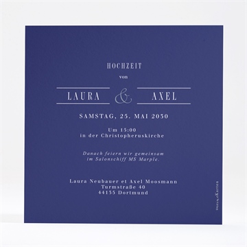 Hochzeitseinladung blaue eleganz - vue 4