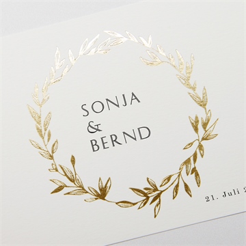 Hochzeitseinladung einfach geschmückt - vue 3