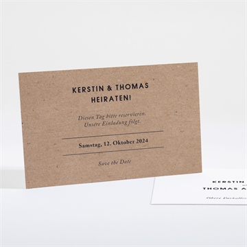 Save the Date Karte naturbelassen